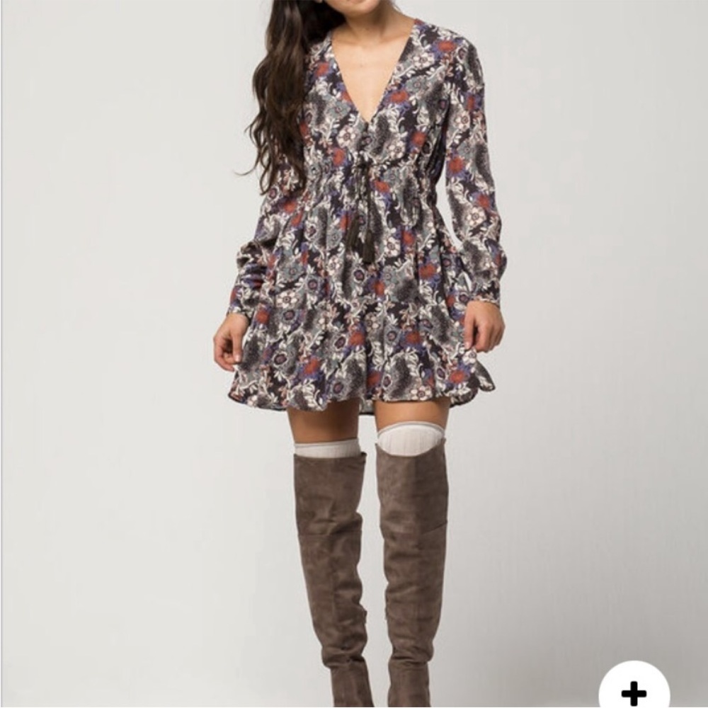 Free People Stealing Fire Mini Dress